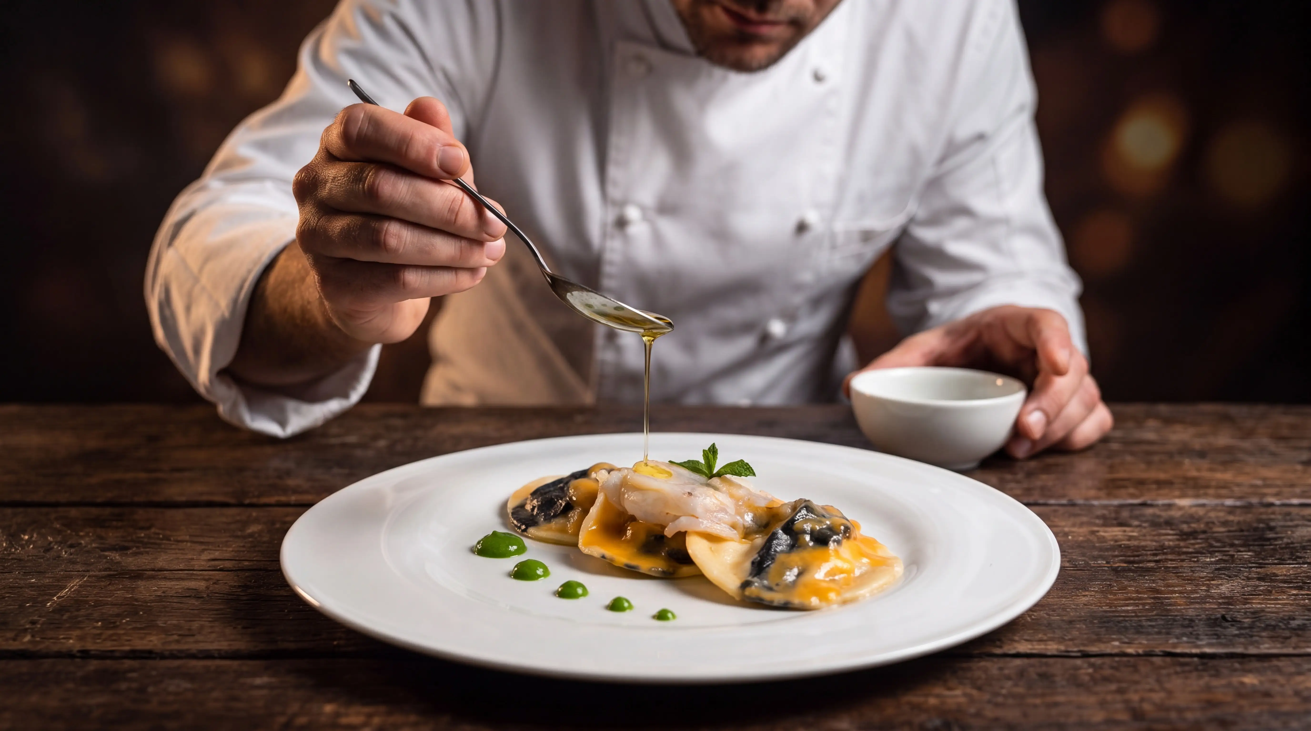 Portata raffinata della cucina di Tenuta Bergamasco